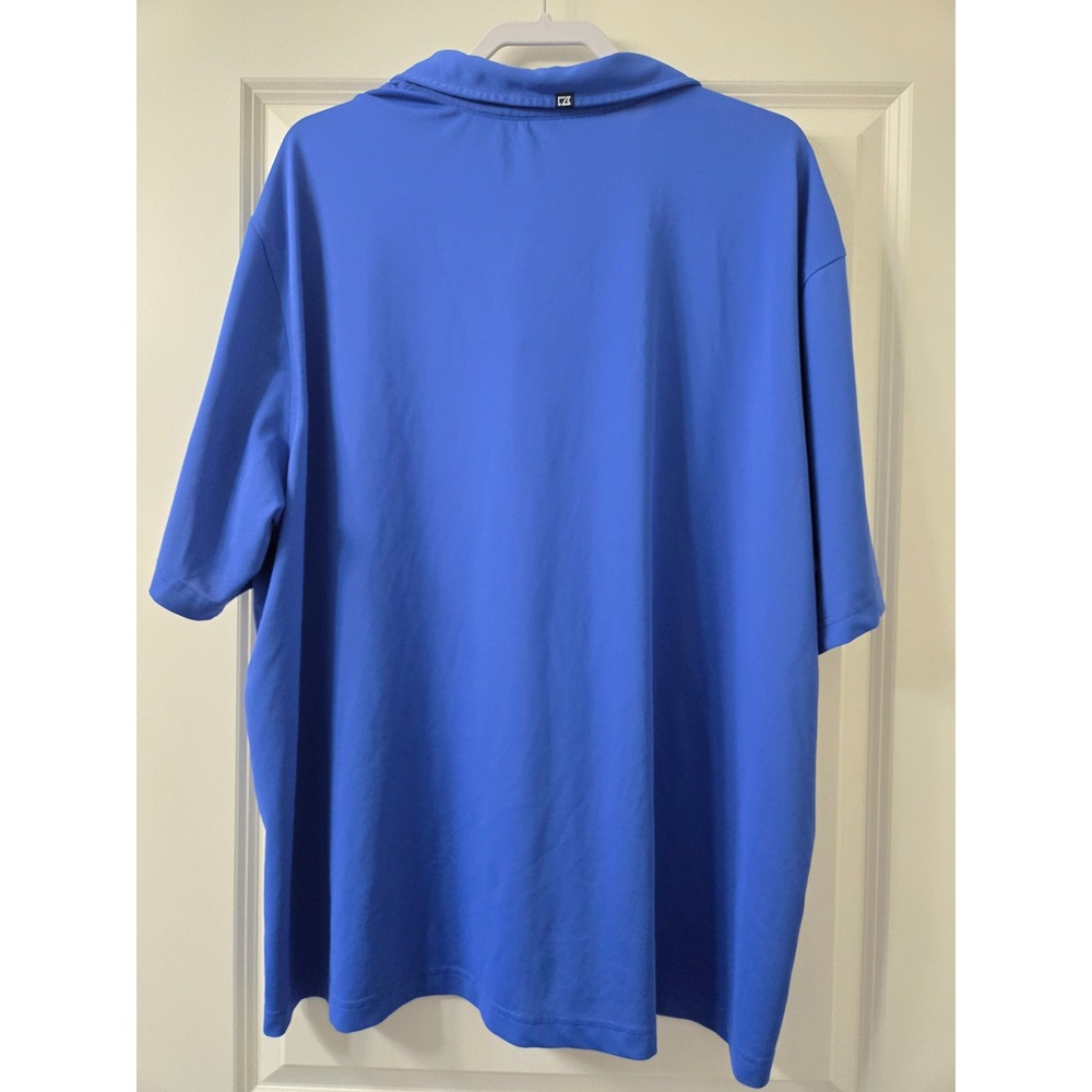 Cutter & Buck Mens XXXL Blue Recycled Polyester Stretch Short Sleeve Polo Shirt - Picture 6 of 6